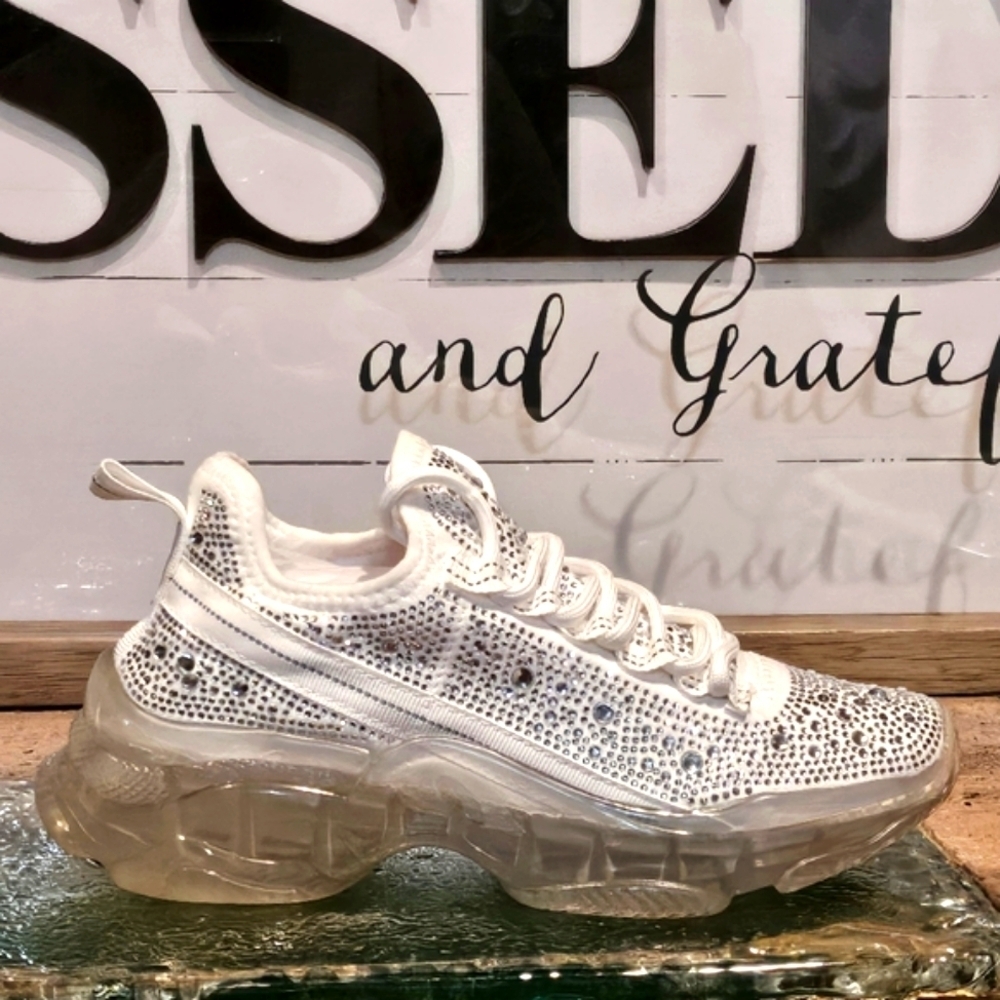Steve Madden Maxima Rhinestone-Trim Sneakers Wmns 4